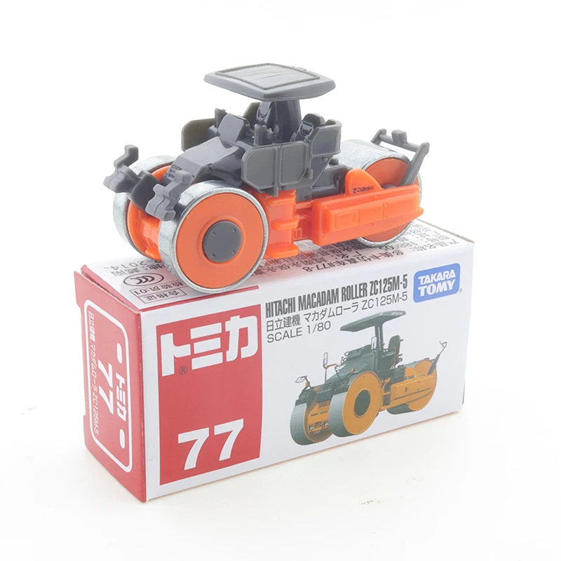 Takara Tomy Tomica No.77 Hitachi строительное оборудование McAdam Roller 1/80 Литые Автомобильные
