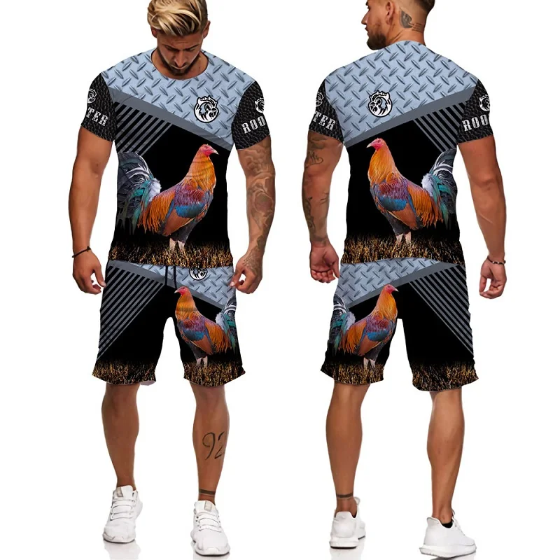 Прохладный Фазан Петух Охота Camo Футболка Костюм 3d Печатных Животное Короткие