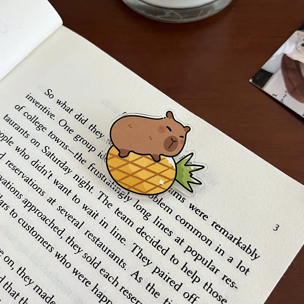 Изысканный нагрудник акриловая булавка капибара Милая брошь с фруктами