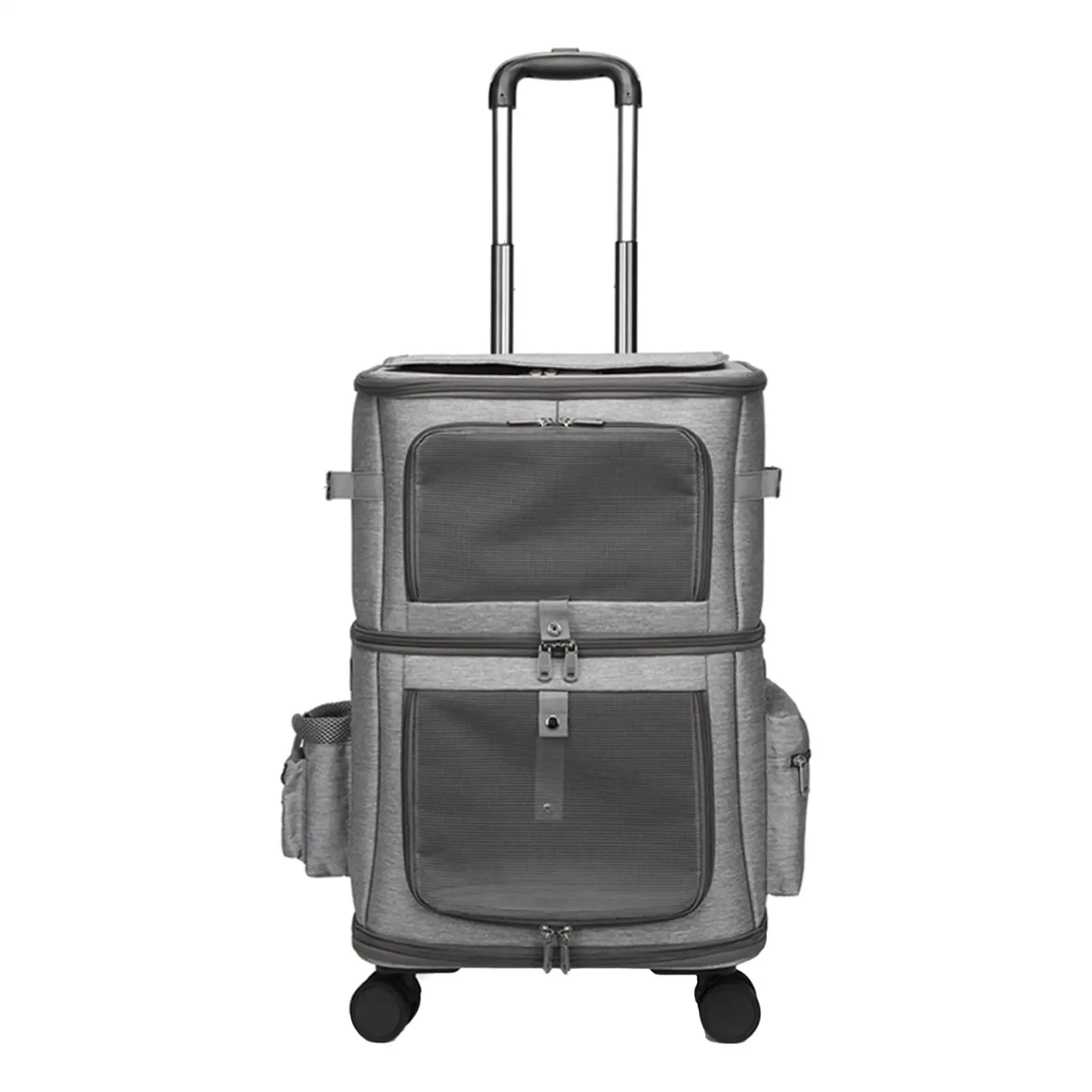 

Foldable Pet Trolley Bag Breathable Carrying Case with Wheel for Outdoor Use