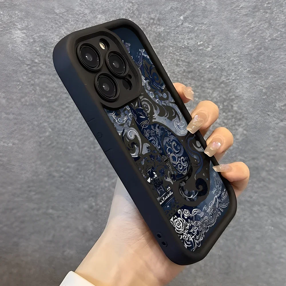 Cool Totem Cat Чехол для телефона Oppo Reno 12 11 10 8 7 6 5 4 3 2 Reno12 Reno11 Reno10 Reno8 T Z F Pro Plus 4G