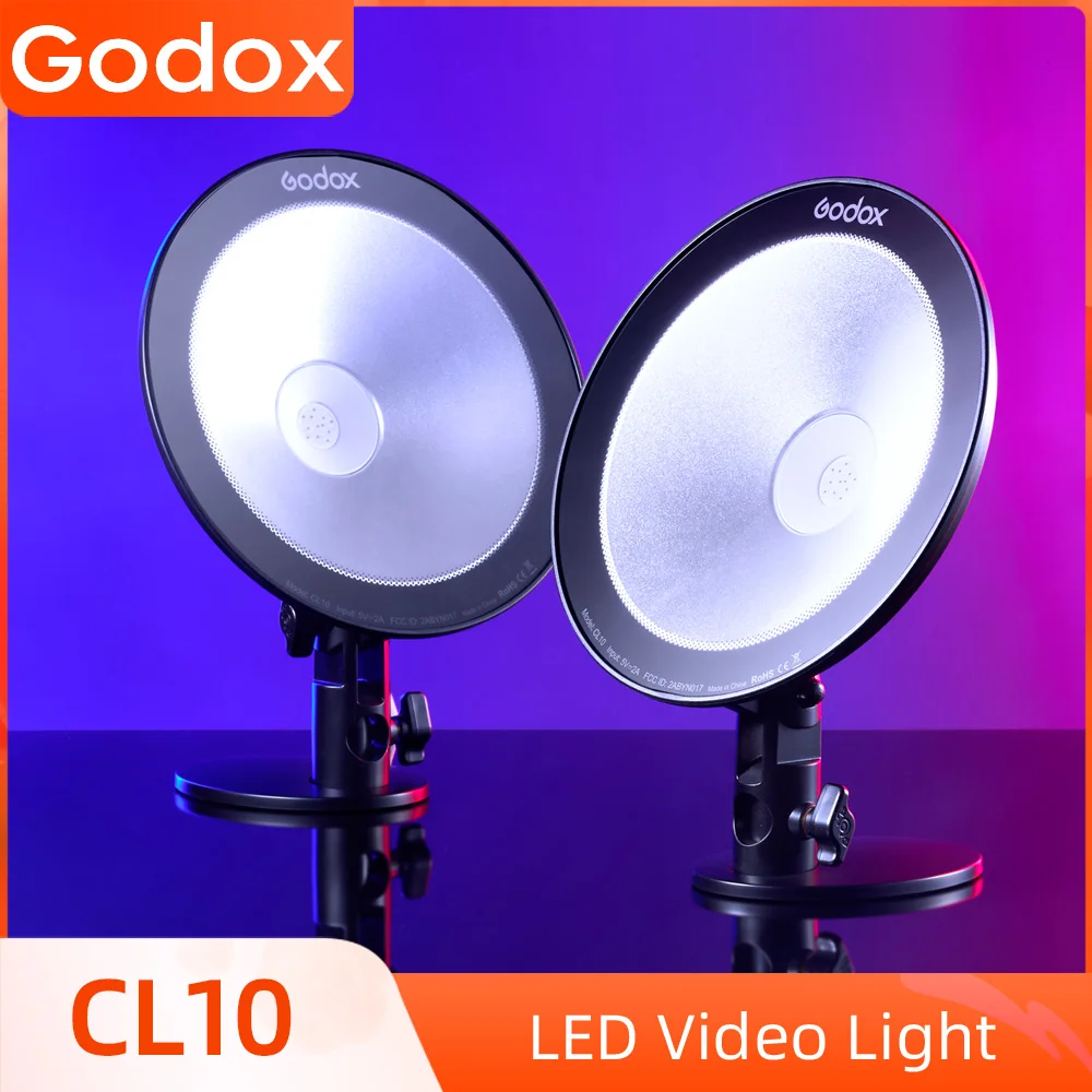 

Осветитель GODOX CL10 для фотосъемки, светодиодный осветительный прибор для селфи, кольсветильник светильник с регулируемой яркостью, лампа для камеры для макияжа, видео, живых трансляций, студии