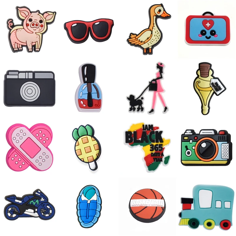 

1Pcs PVC Shoes Charms Accessories for Croc Sandals Wristband Garden Clog Buckle Pins Decorations Boys Girls Party Gifts