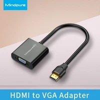 hdmi compatible to vga converter with audio and power 1080p video cable for tv laptop pc tablet hdmi male to vga female adapter