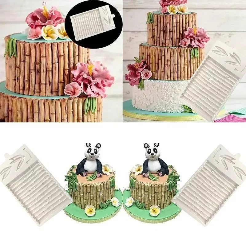 

NEW2022 3D Bamboo Shape Silicone Mold Cake Fondant Molds DIY Cake Decorating Tools