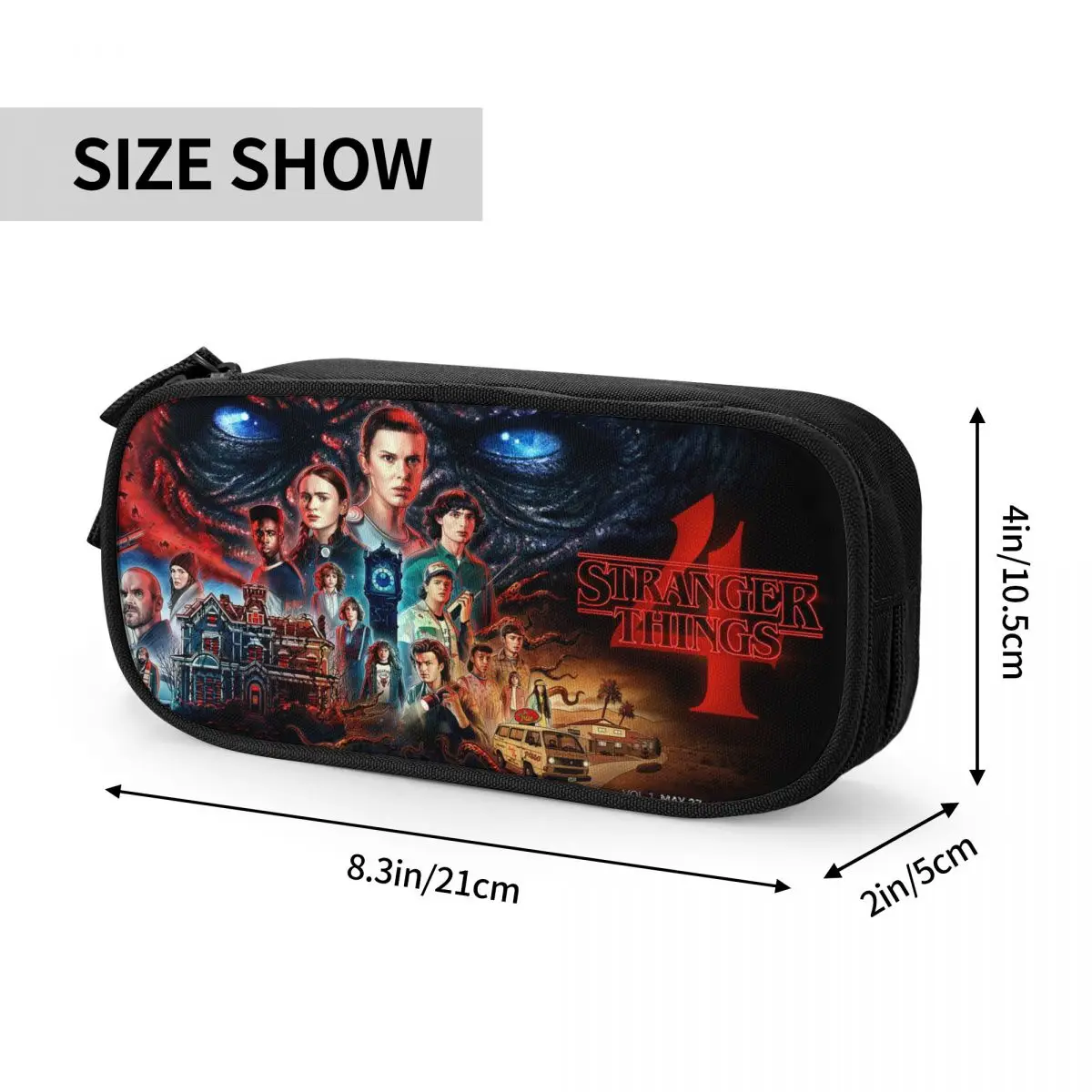 Stranger Pencil Cases Cute New Things Hot Movie Pen Holder Pencil Bags Girl Boy Large Storage School Supplies Pencil Box images - 6