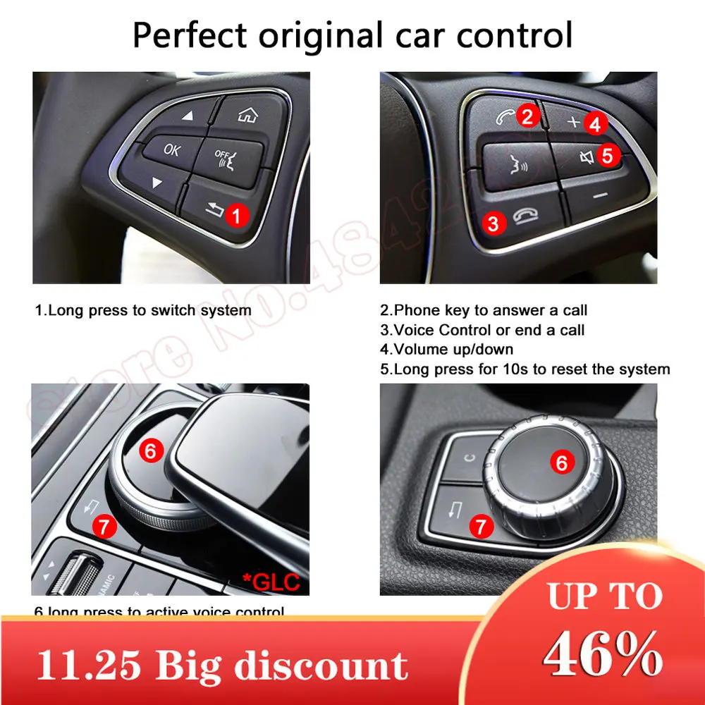 

Apple carplay Android For Mercedes-Benz A/B Class W176 W246 NTG 4.5/4.7 NTG 5.0/5.1 Multimedia Interface Decoder Box