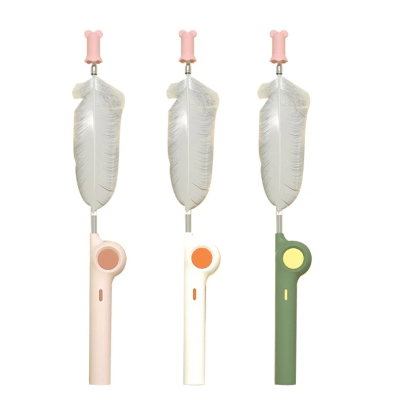 

Cats Toy Feather-Teaser Toy with Light, Bell Retractable Pole Teasing