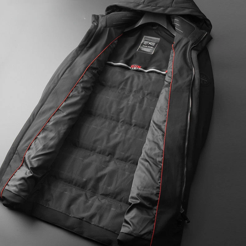 Высококачественная новая брендовая Повседневная модная длинная мужская куртка