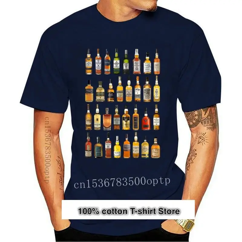 

Футболка мужская хлопковая, топ с солодом и виски, с бутылкой для виски, сумасшедший подарок на день отца