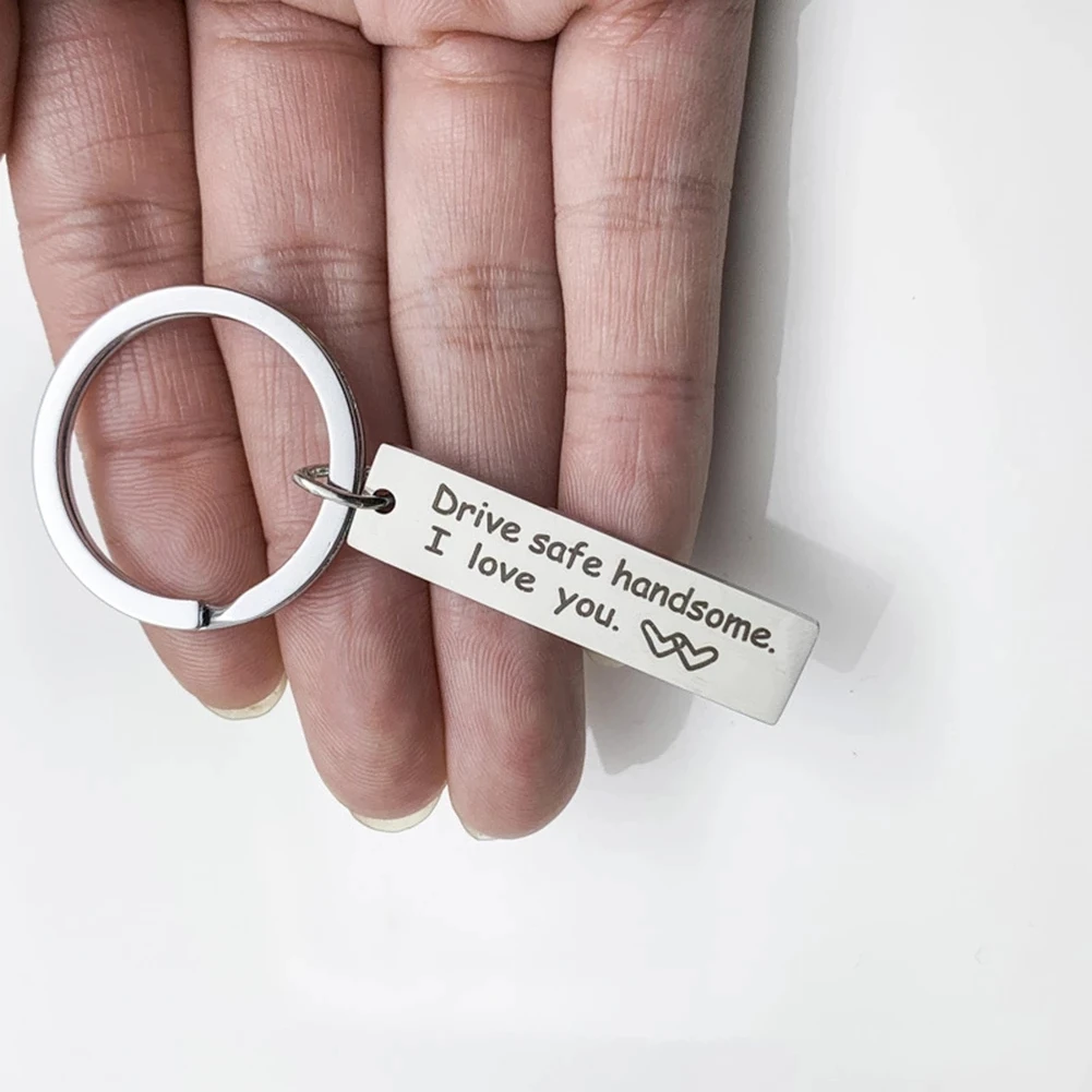

Брелок для ключей унисекс, безопасный аксессуар для вождения, кольцо для ключей из нержавеющей стали