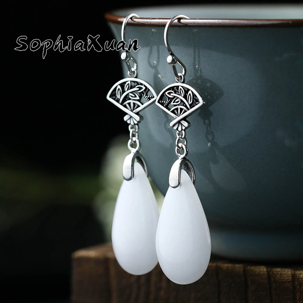 

Sophiaxuan Luxury Piercing Jewelry Accessories Classic Antique Fashion Dangle Earrings 2022 New Women Fan Vintage Drop Earring