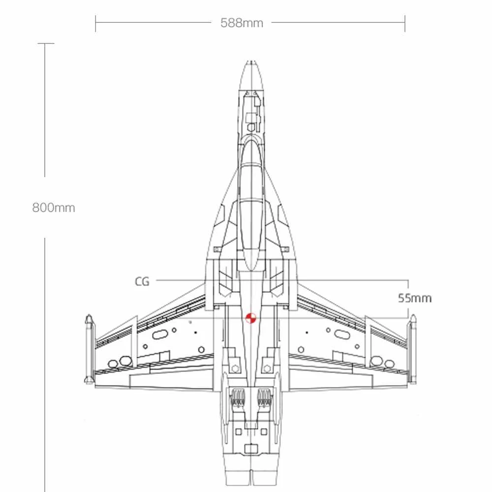 Eachine F-18 588 мм размах крыльев 50 EDF Jet EPO RC набор самолетов/PNP
