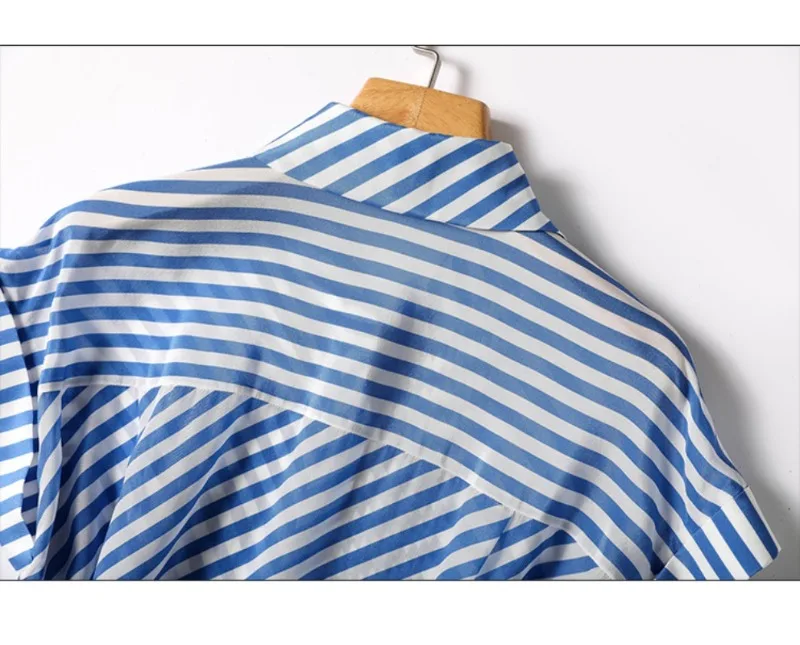 Шифоновая женская рубашка в полоску винтажные блузки летние женские топы без