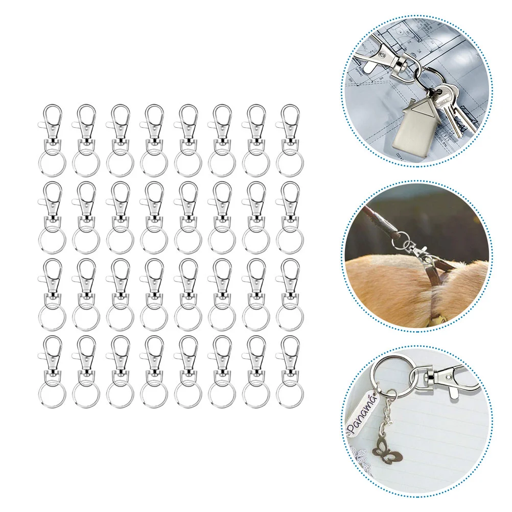 160 Pcs Key Chain Lobster Ring Clip Swivel Clasps Heavy Duty Hook Dog Buckle Bag Accessories Multitool Keychain
