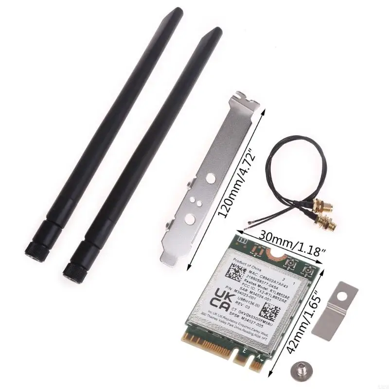 A52B RTL8852AE Двойная полоса Wirless Wi-Fi Card BT-совместимый5.2 Сетевой адаптер 802.11ANGN (art.: 3920cc5b294cc) - 3920cc5b294cc