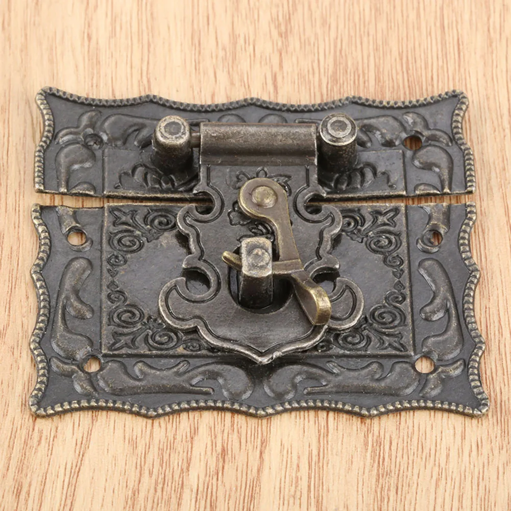 

Parts Cabinet Hinges With Screws Zinc Alloy 17Pcs/Set Bronze Cabinet Hinges Hardware Jewelry Wooden Box Latch Hasp