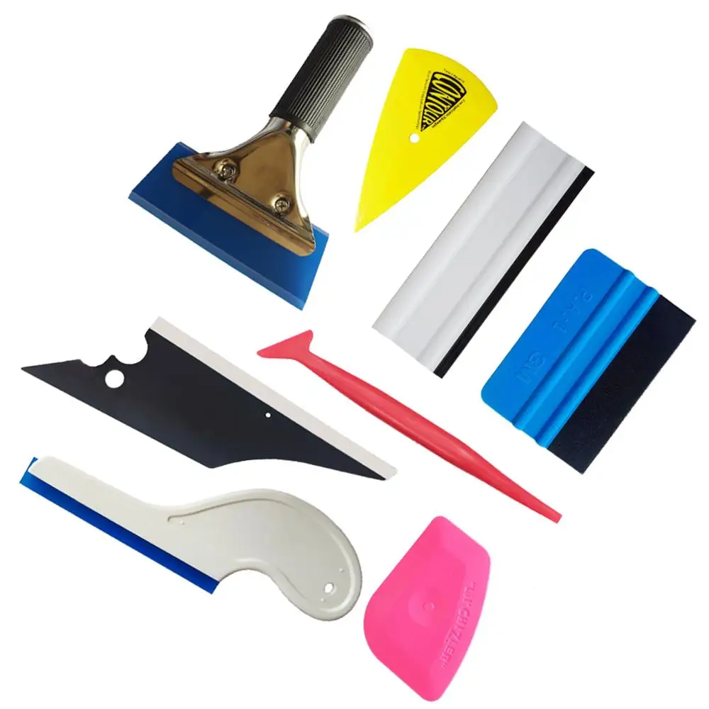 8 в 1 углеродная пленка тонировочный инструмент скребок для автомобильного окна