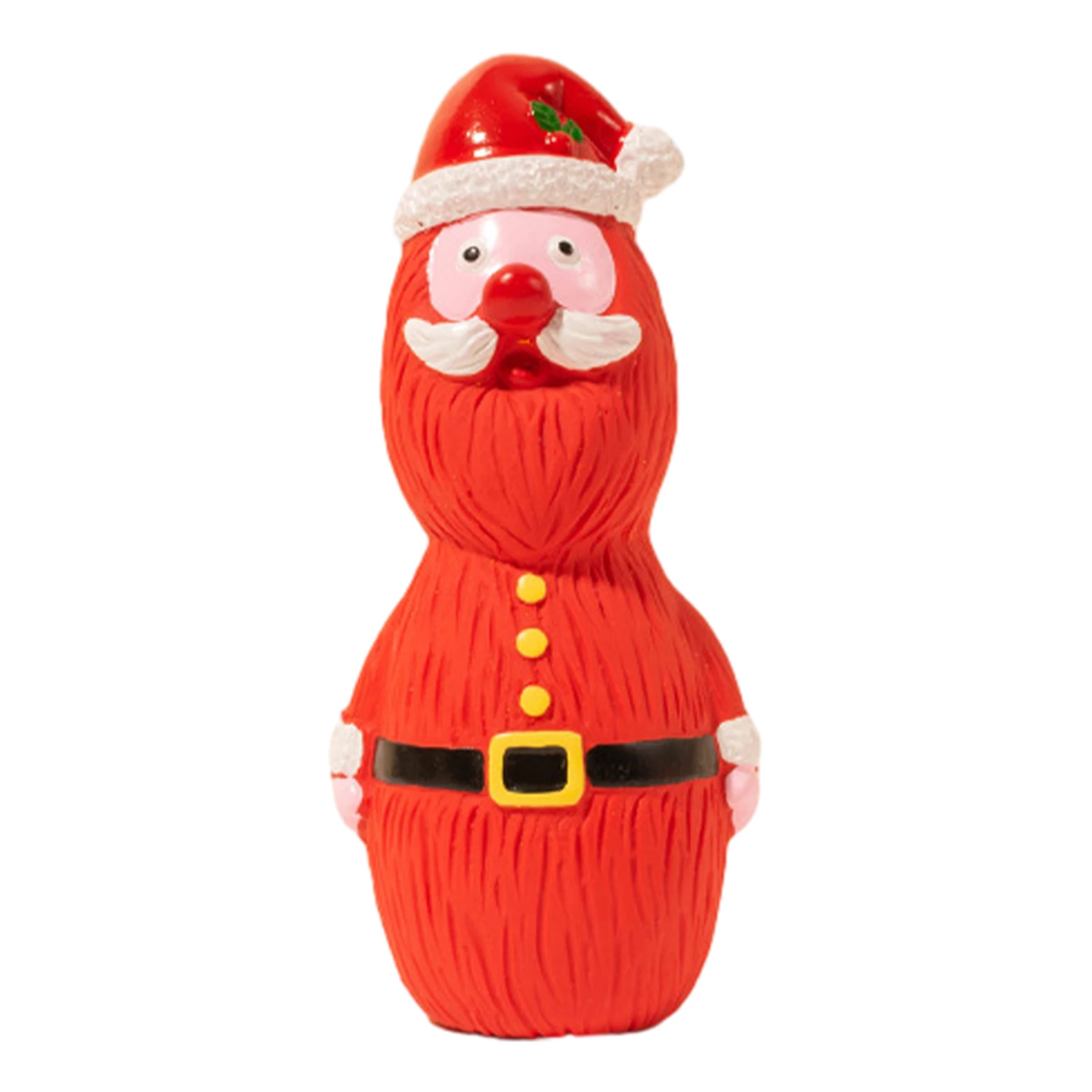

Anti Bite Cleaning Teeth Puppy Home Interactive Dental Care Fun Latex Dog Toy Squeaky Chewer Santa Claus Shape Game Cute Red
