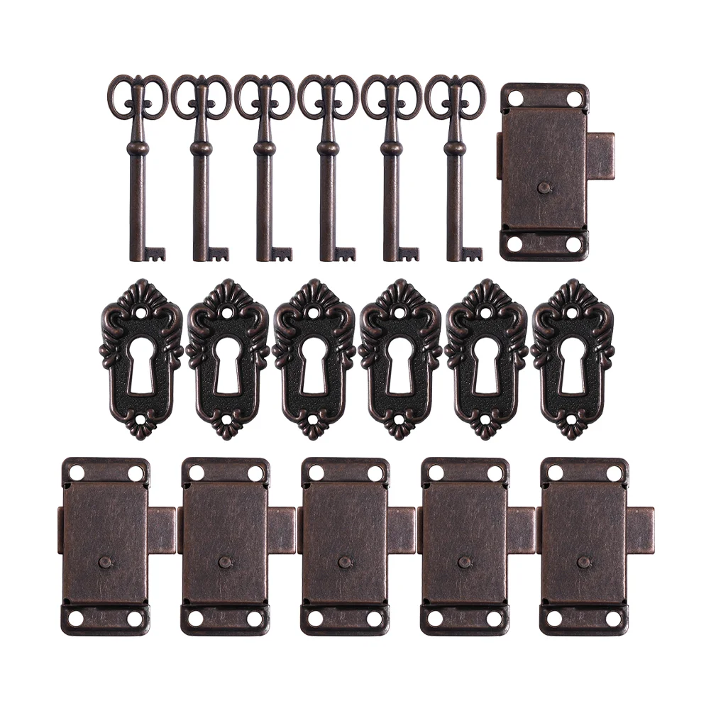 

Lock Cabinetkey Boxlocks Furniture Vintagekeys Drawer Cupboard Jewelry Retro Case Decorativelatches Haspdresser Bronze Wooden