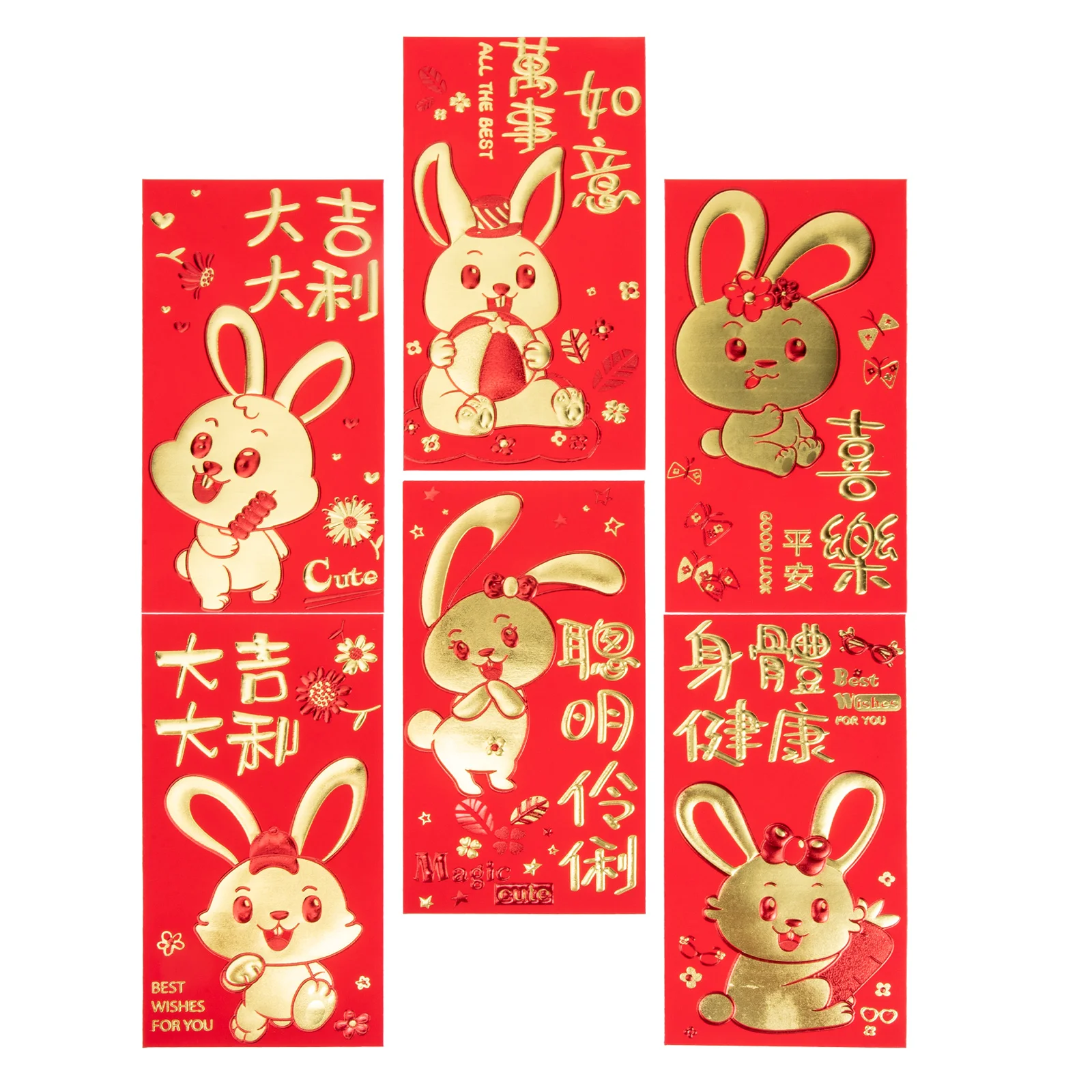 

Red Envelopes Year Envelope Chinese New Money Rabbit Packet Spring Festivalcash Pocket Hong Bao Packets Lunar Wedding Luckythe