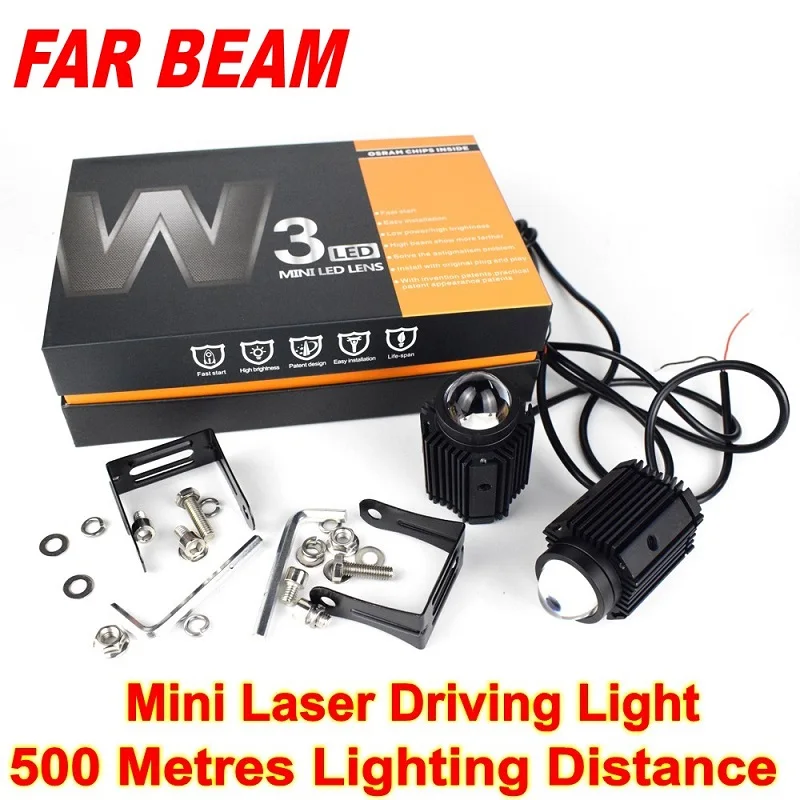 

500 Meters Distance Spotlight Small Driving Light White Headlight Led Laser Gun Light Motorcycle Motorbike Scooter Headlamp