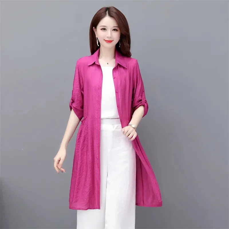 Женская тонкая ветровка Повседневный Кардиган большого размера 6XL