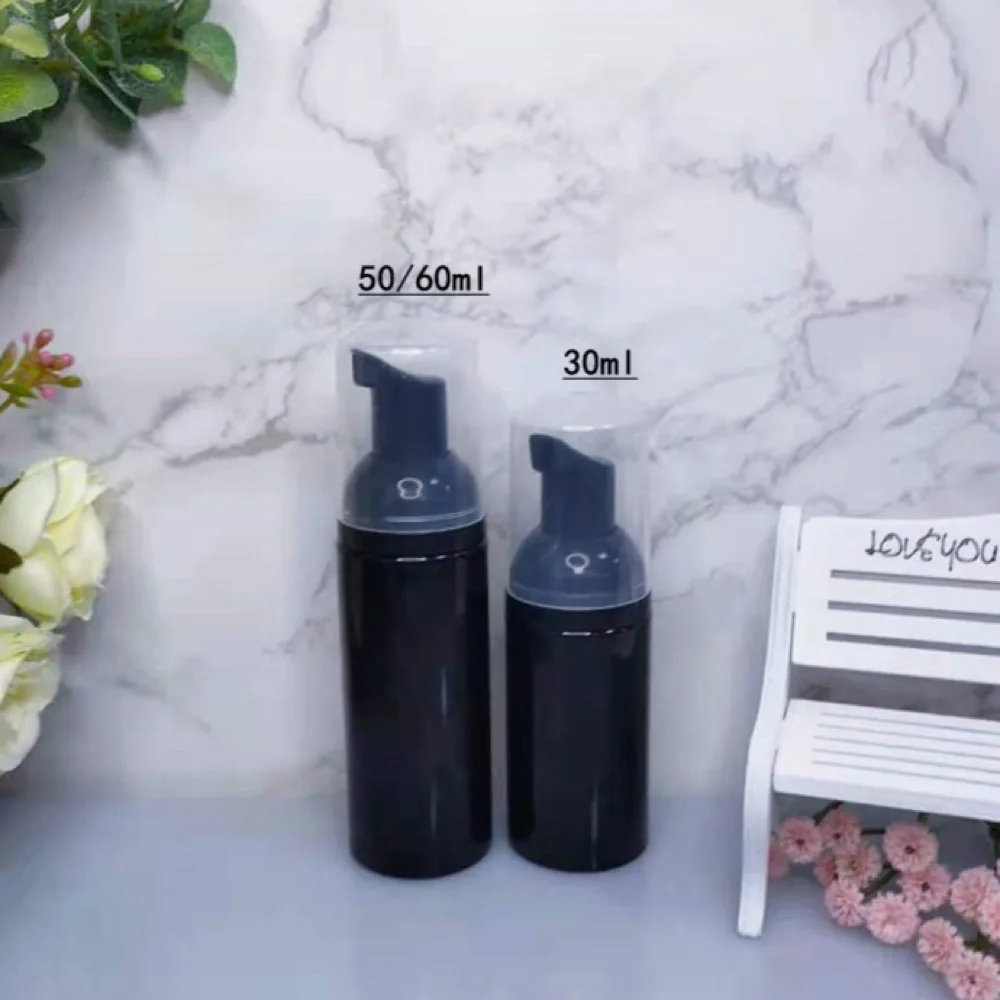 10 шт./Лот 60 мл/30 мл Прозрачная черная пластиковая пенопластовая помпа диспенсер