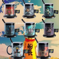 320ml one piece water mug zoro coffee mug color changing mug ace water mug luffy mug creative birthday gifts men and women