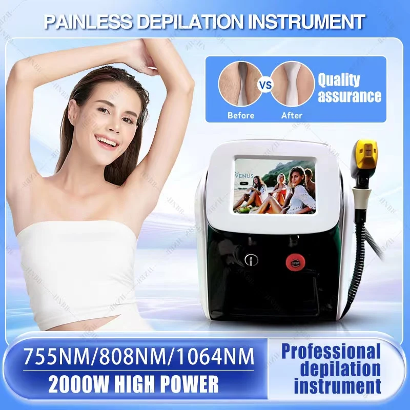 

Newst China 2000W Candela Permanent Professional Electrolysis For Rent Price Lazer 808Nm Diode Laser Hair Removal Machine