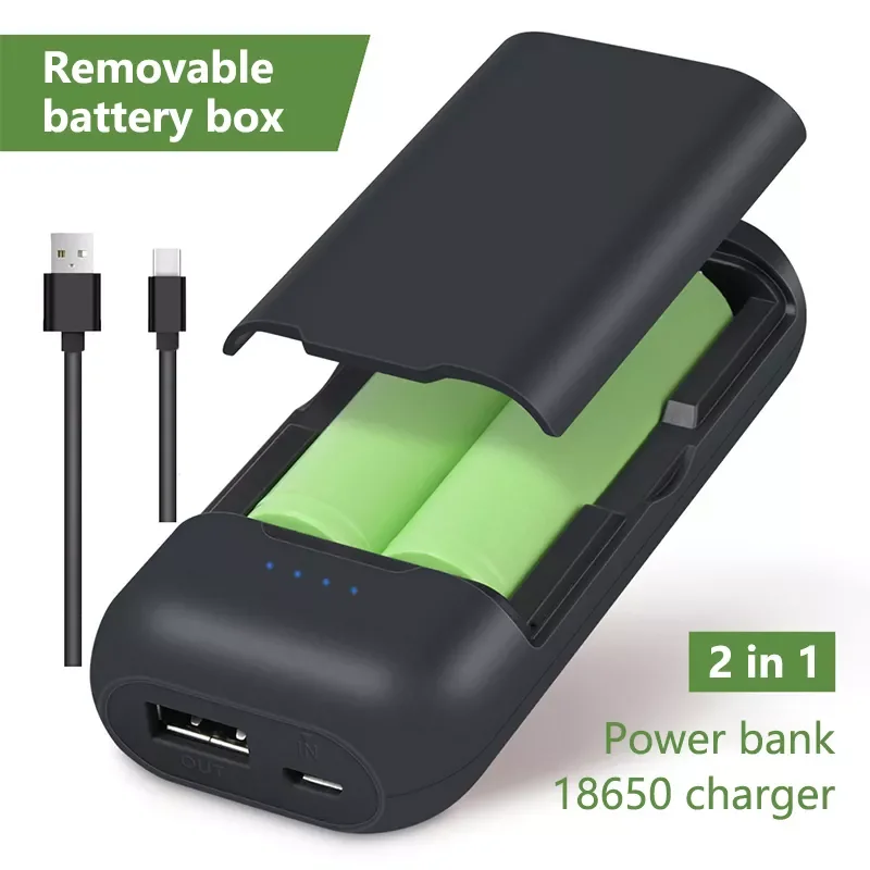 

Welding Free 2x 18650 Battery Charger Box 5V 2A USB Fast Charging Power Bank Case 18650 Battery Holder Box for 18700 217000