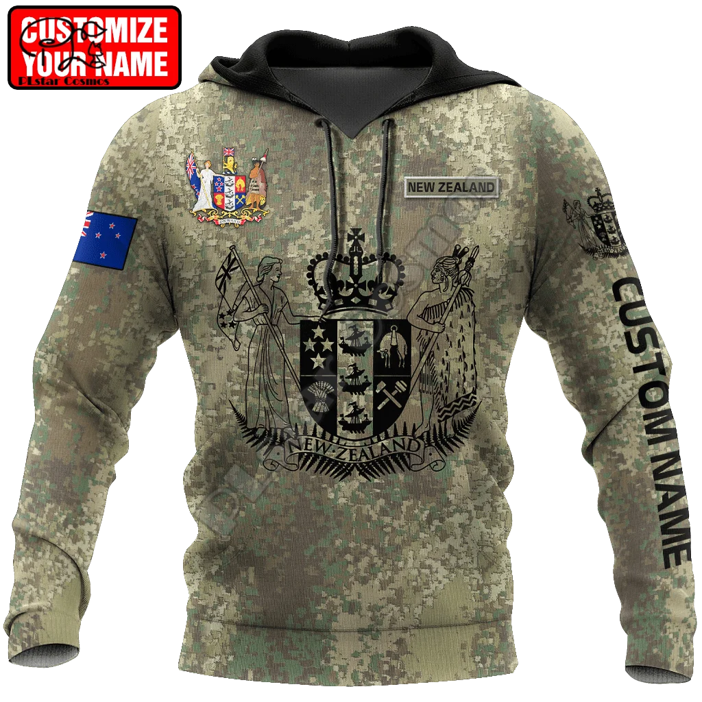 

2022 New Zealand Australia Anzac Army Soldier Military Camo 3DPrint Men/Women Streetwear Pullover Casual Unisex Jacket Hoodies 4