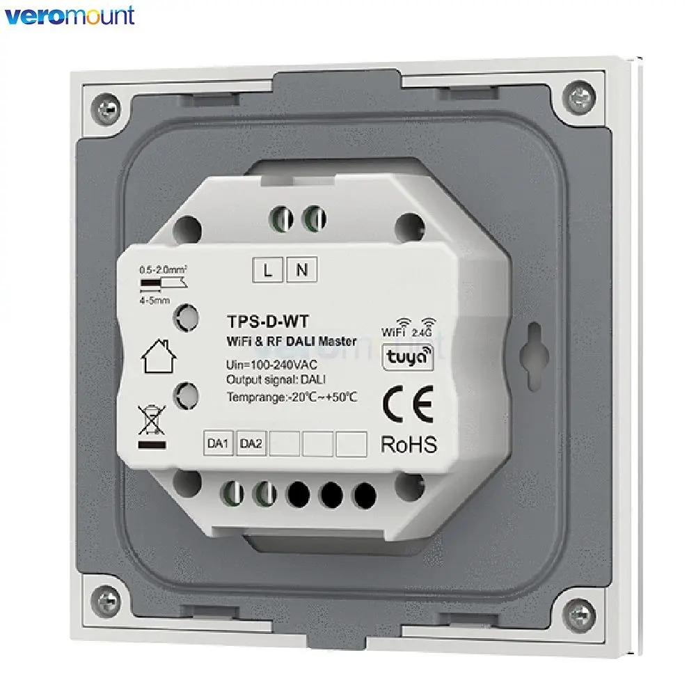 Skydance TPS-D-WT 100-240 В переменного тока Wi-Fi и RF настенная сенсорная панель DALI управление