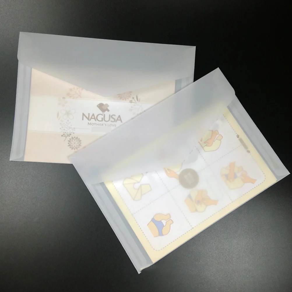 

50 Pcs Security-tinted Envelope Plastic Folders Card Business Envelopes Storage Wedding invitation