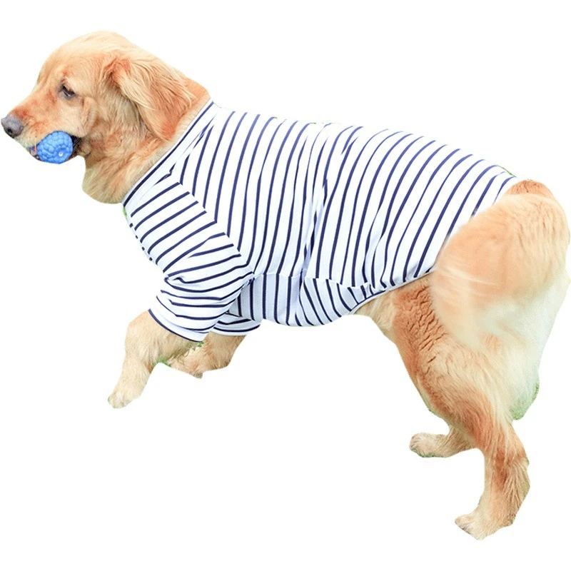 

Summer Big Dog Clothing Large Dog T-shirt Welsh Corgi Samoyed Husky Labrador Golden Retriever Dobermann Dog Clothes Tee Shirt