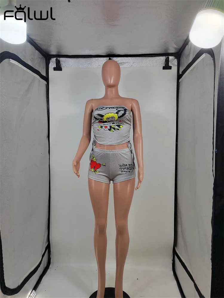 Женский летний комплект одежды из 2 предметов пикантный черный топ на завязках и