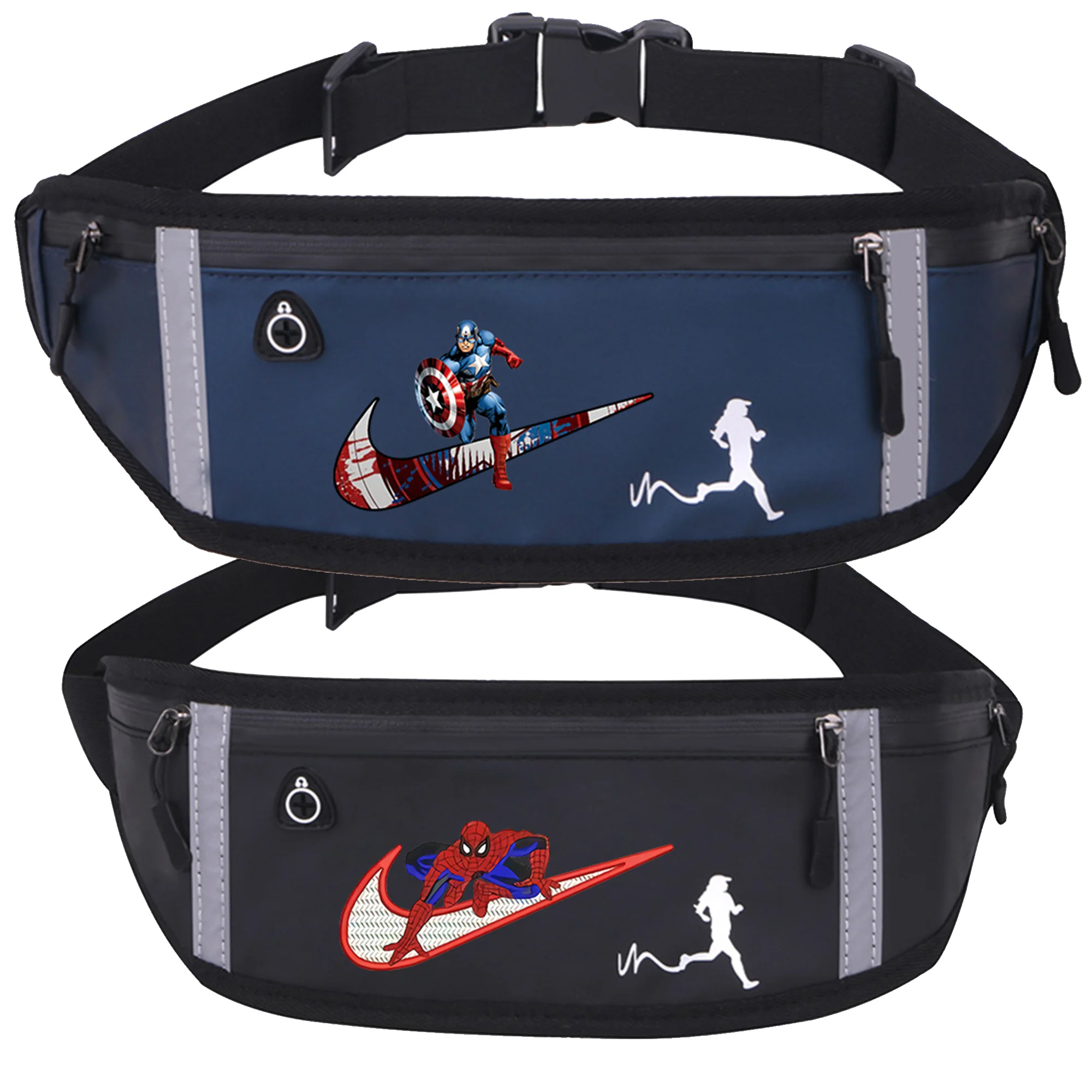 

Marvels Niki Running Bag Women Waist Bag Belt Bag Men Sports Pack Mobile Phone Bag Gym Running Cell Phone Jogging Cycling Bag