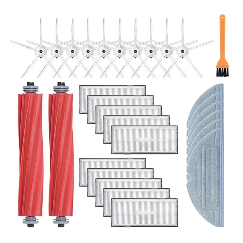 

Съемная резиновая основная щетка для пылесоса Roborock S7 T7S, фильтр НЕРА, насадка на швабру, боковая