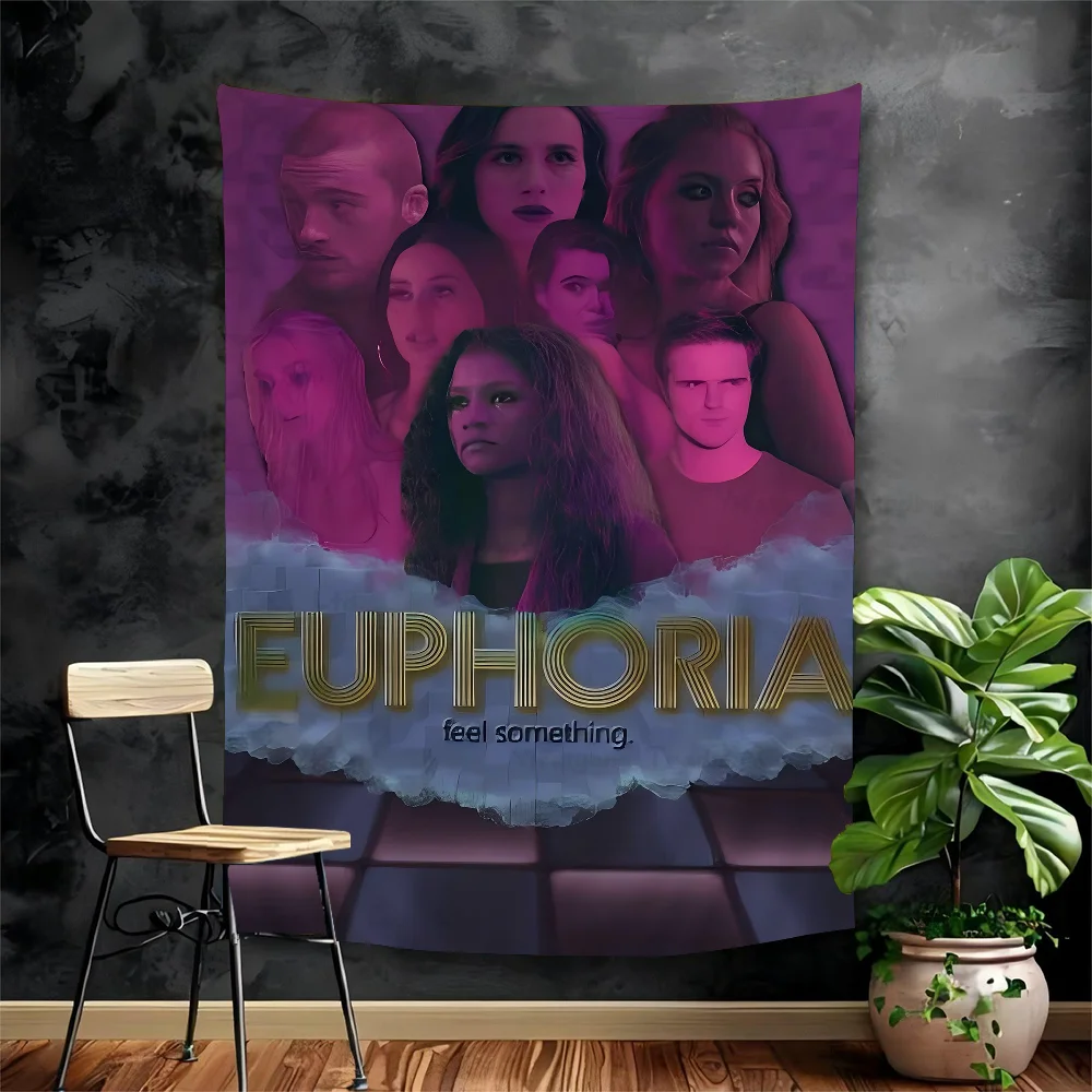 Euphoria TV Series Аниме Гобелен Хиппи Цветочные Настенные Ковры Декор Общежития Дешевые