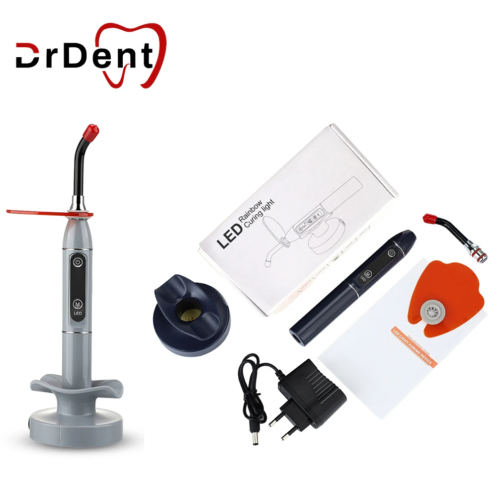 

Drdent Dental Cordless Led Curing Light 1 Second Cure Lamp Dentistry Cured Equipmen for Orthodontics Glue Adhesive