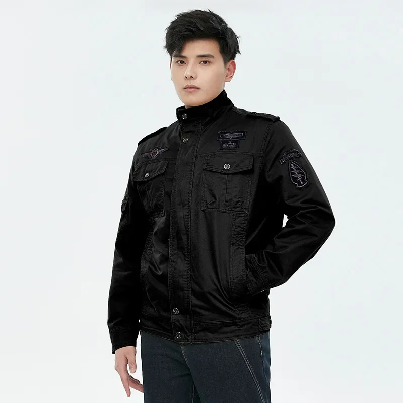 2024 Men's Jacket Fashionable Trendy Workwear Vintage Cold Resistant Anti-wind Loose Style Other Material
