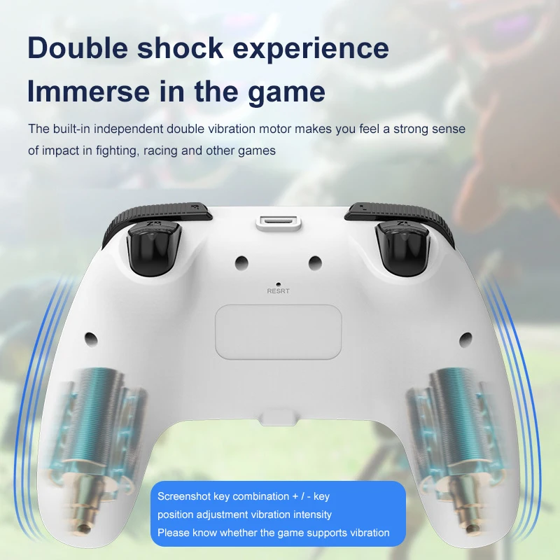 

With Motor Vibration Game Handle Bluetooth-compatible Somatosensory Joystick 6-axis One Key To Wake Up Wireless Gamepad