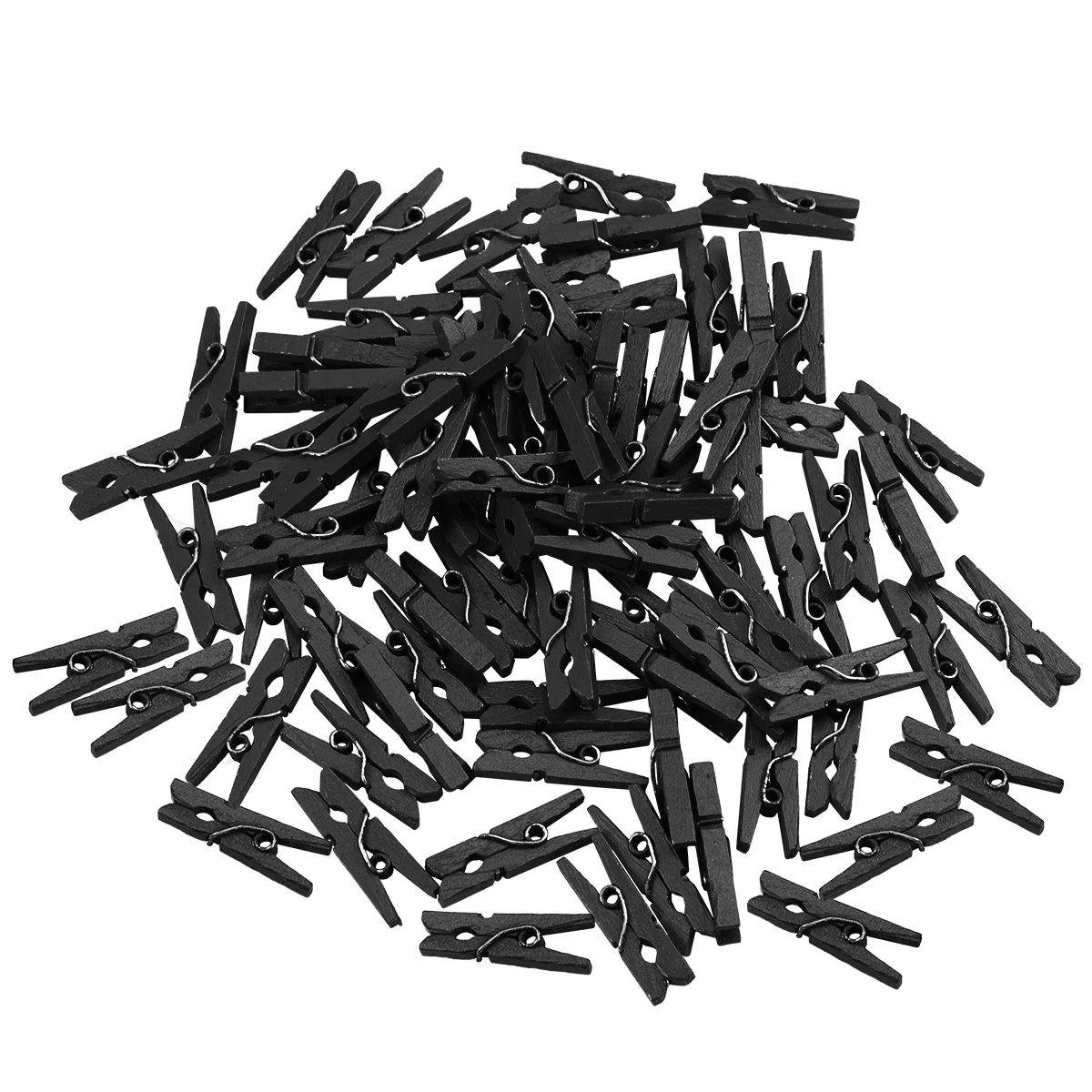 

Paper Clips Mini Decor Mini Clothes Wooden Pegs Photo Clips String Clip Clamps Clothes Black Decor