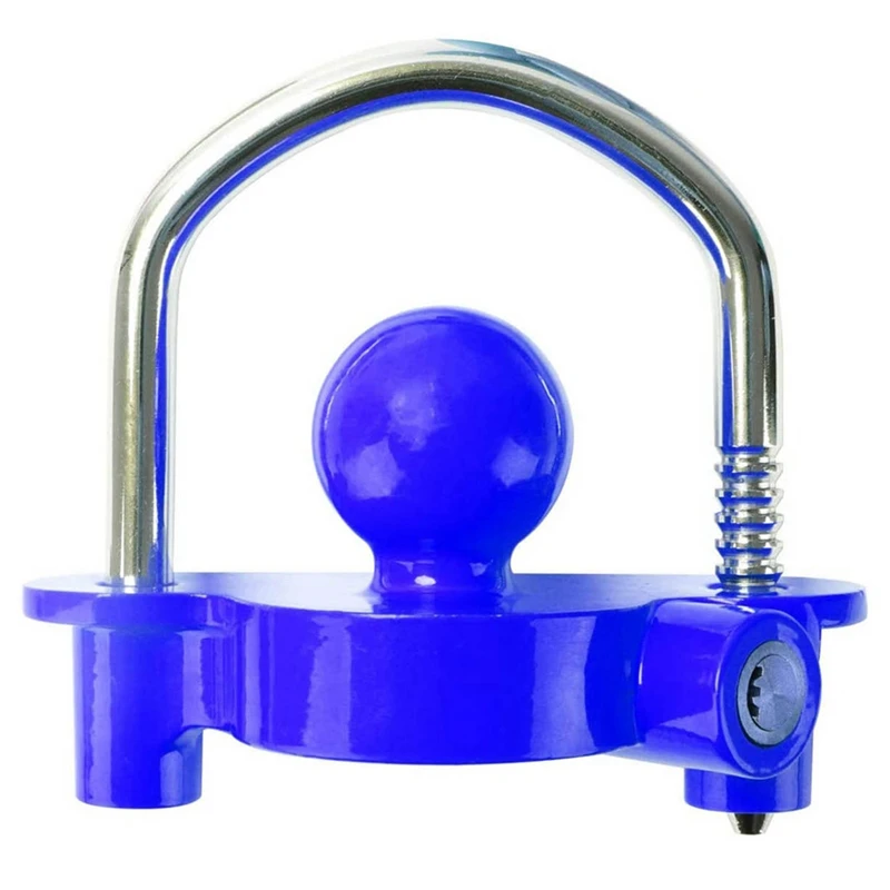 

Универсальный Регулируемый шаровой буксировочный Сцепной замок, тяжелая сталь, подходит для буксирного прицепа безопасности, синий