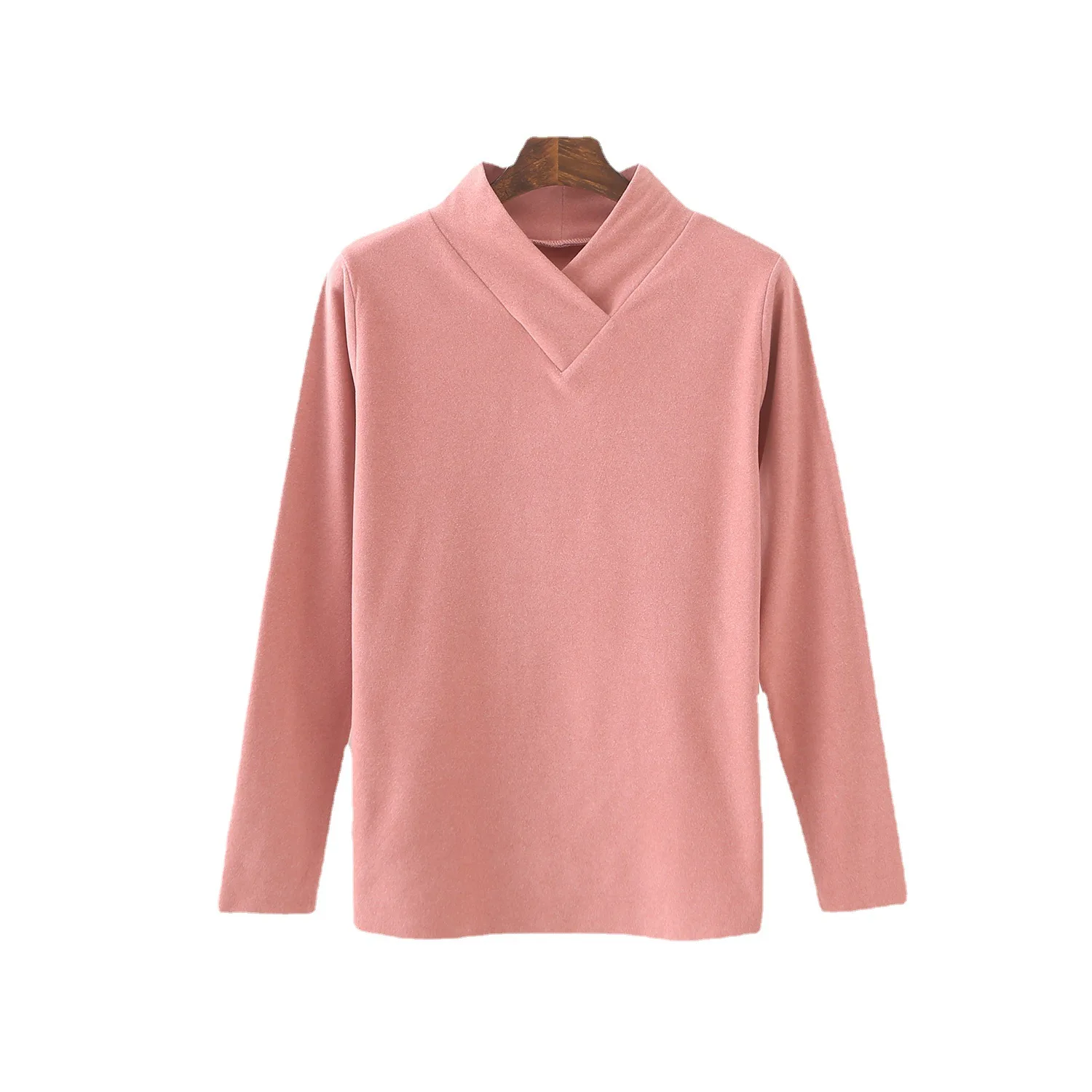 Warm Clothing Thermal Top V-neck Autumn Winter Underwear Women Viscose Bottoming Shirt Simple Soft Fashion Casual Outing Wearing