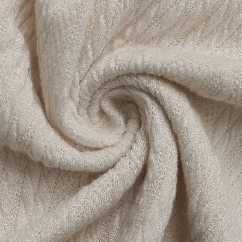 Новая женская повседневная текстурированная ткань с круглым вырезом и