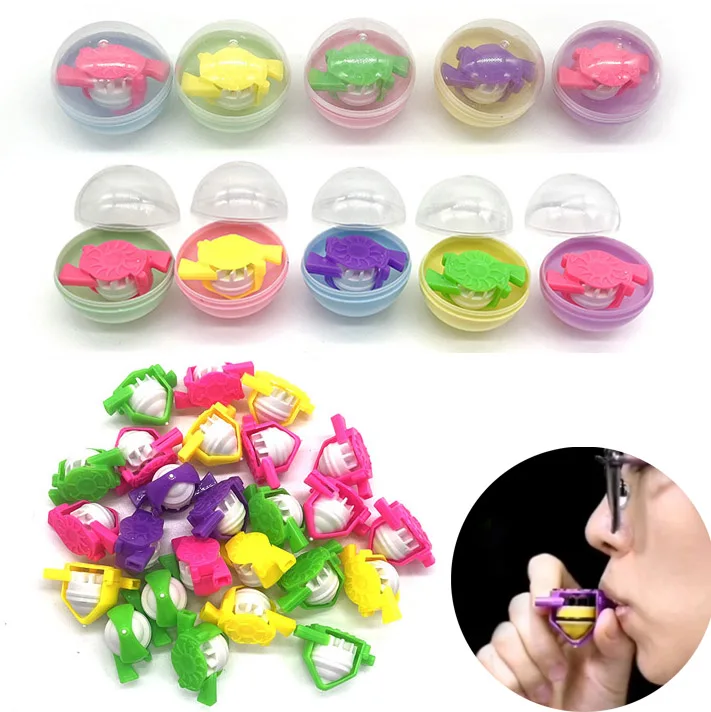 

5/10PCS Novelty Spinning Whistle Gyro Surprise Egg Capsule Model Toy Blowing Spin Decompression Desktop Gyro Toy Children's Gift