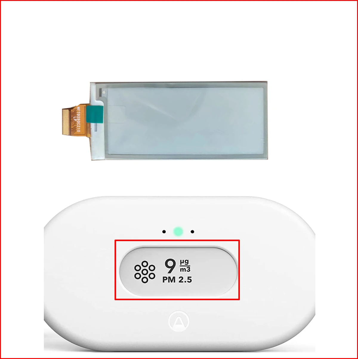 5 5-дюймовый экран из электронной бумаги ЖК-дисплей для Airthings 2 9 View Plus 2960 Radon |