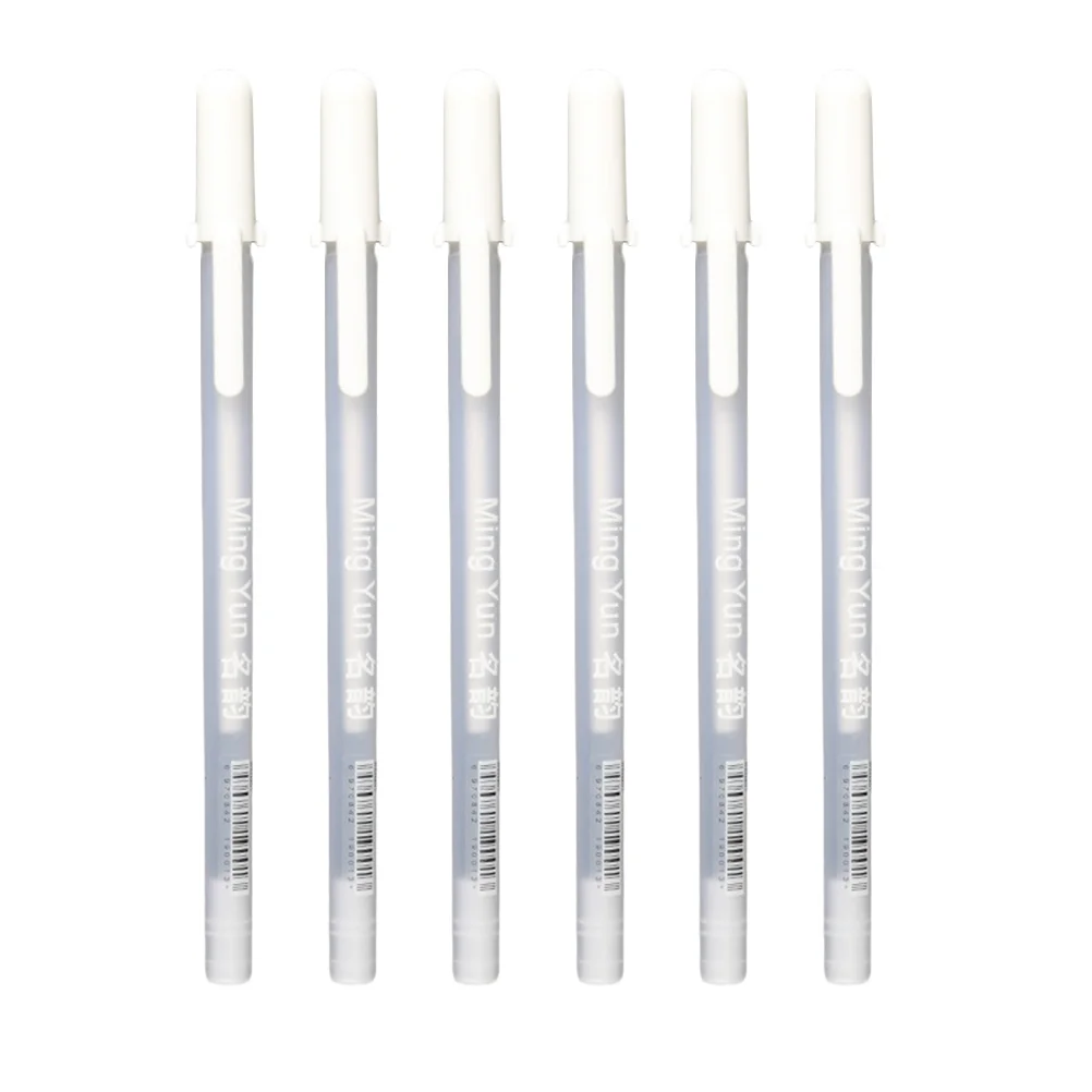 

6 Pcs Point Tips Oil Based White Ink Markers Works on Rocks Wood Rubber Stone