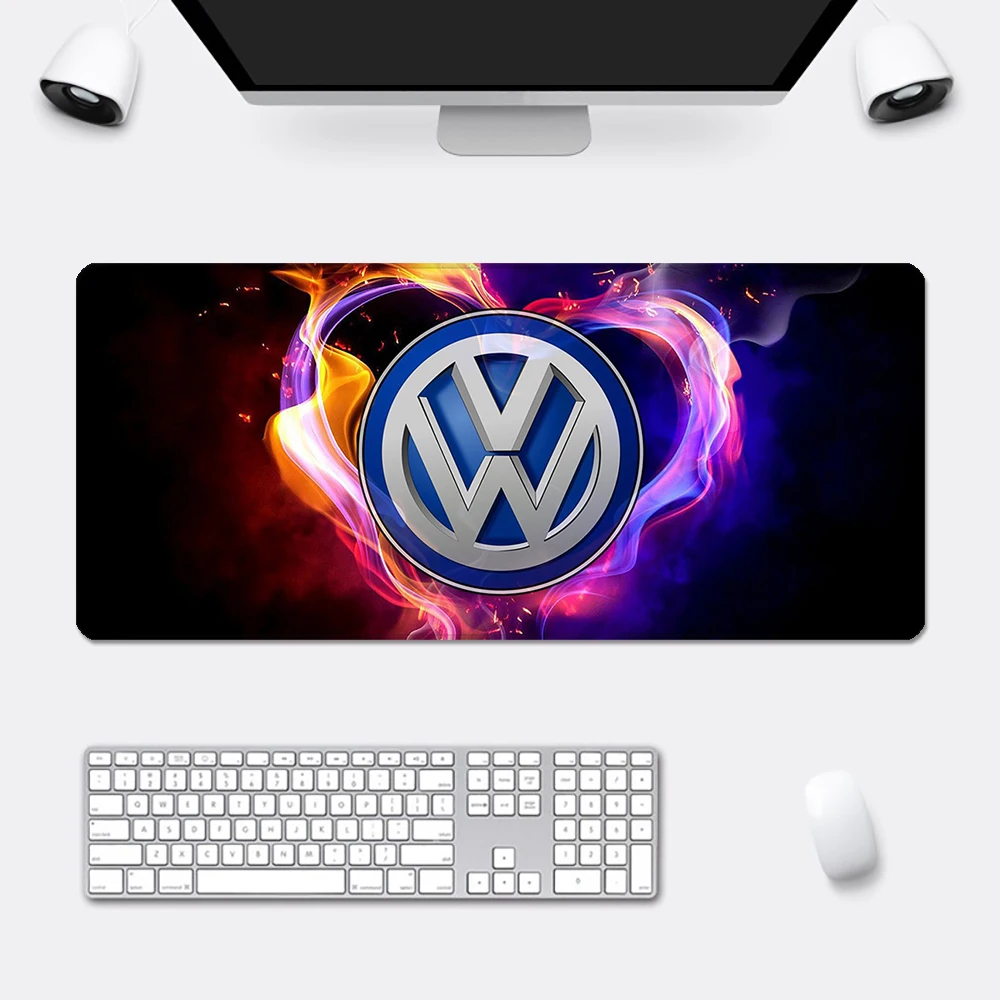 

Luxury Car V-Volkswagens Mousepad HD Printing Computer Gamers Locking Edge Non-slip Mouse Pad XXL90x40cm Keyboard PC Desk Pad